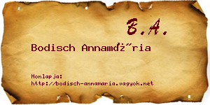 Bodisch Annamária névjegykártya
